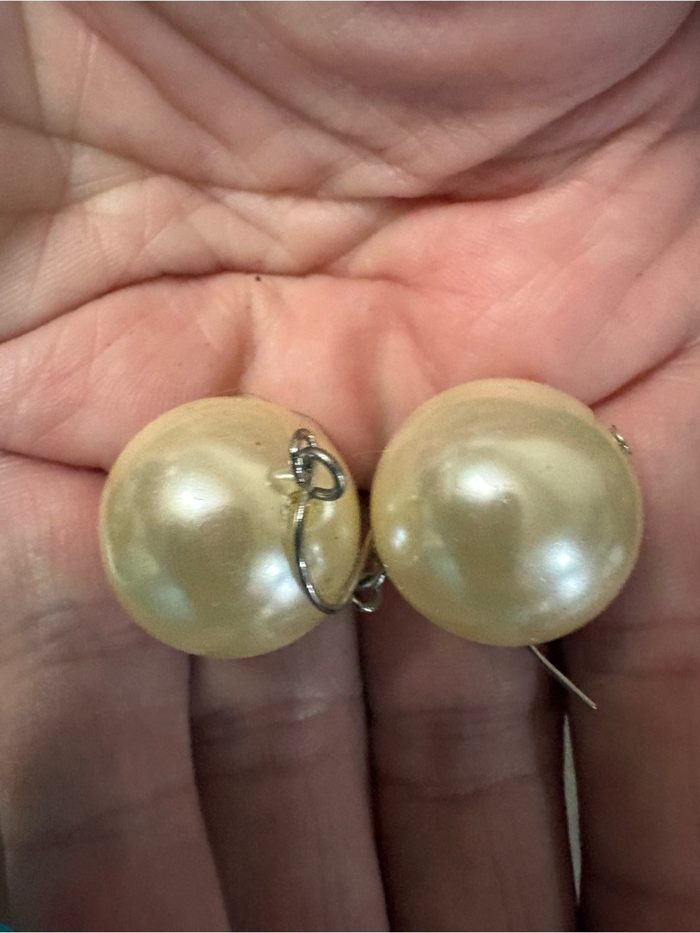 Pearl-Style Drop Earrings in Cream - Elegant Women's Jewelry